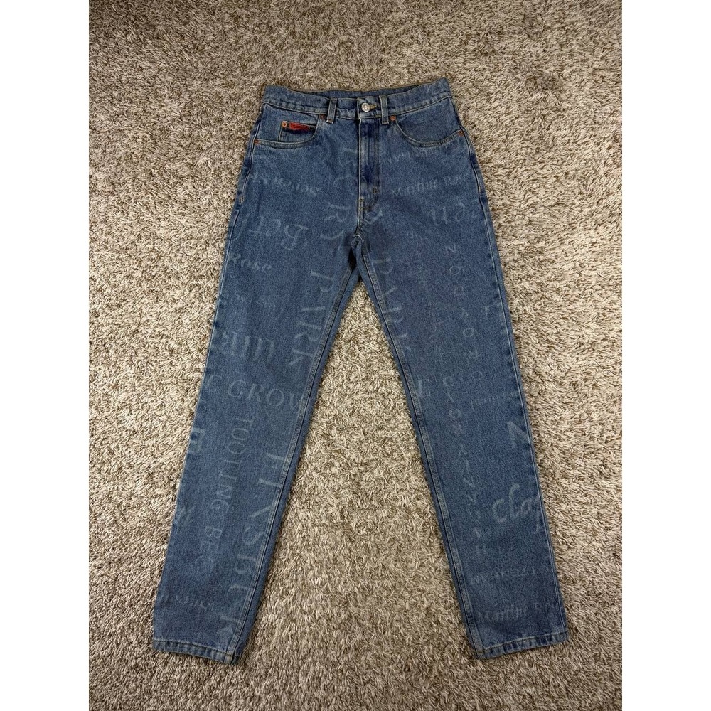 Martine Rose Printed Names Straight Leg Denim Jeans Men's Small